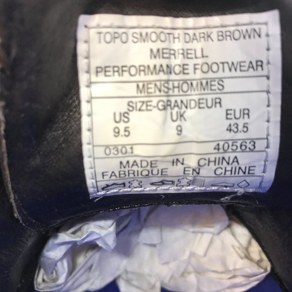 Merrell Mens Casual Derby Shoes 9.5/43.5 Brown Leather main image 7